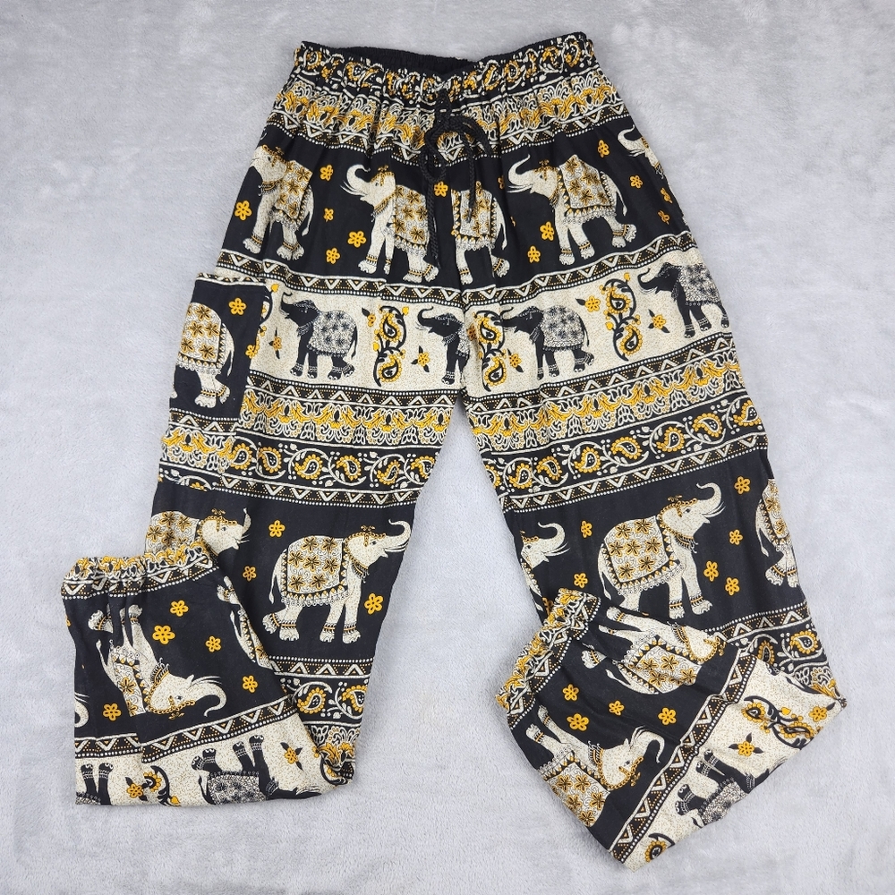 Earthbound Elephant Rayon Pants Lightweight Size S Small